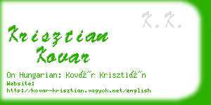 krisztian kovar business card